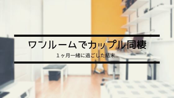 ワンルームでカップル同棲 １ヶ月住んでみた感想を暴露 メリット デメリットは カップルブログ たこみそ