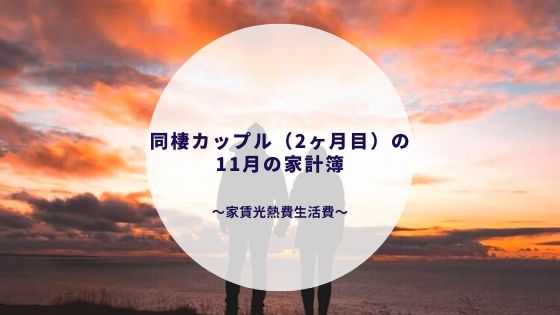 カップル同棲2ヶ月目 11月の家計簿全公開 家賃 光熱費 食費 生活費 カップルブログ たこみそ